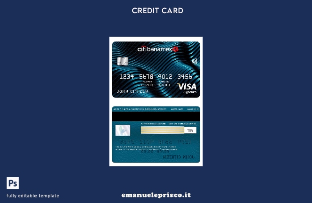 stile verificato Modello di carta per firma del visto bancario Messico Citibanam